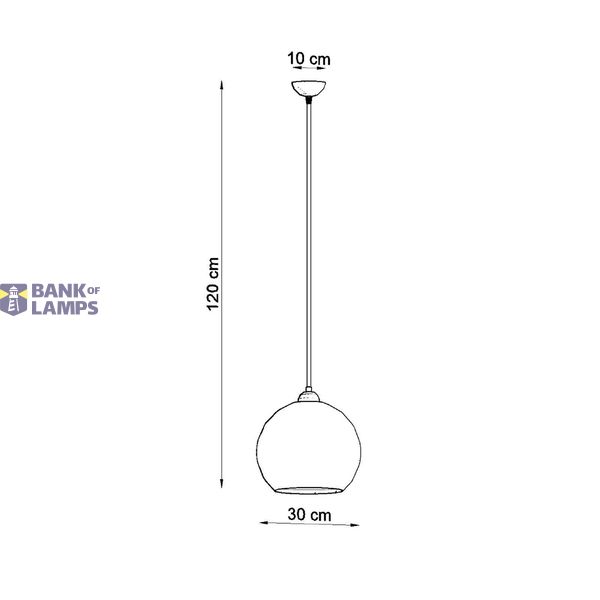 HANGING LAMP BALL YELLOW E27 1X60W IP20 image 3