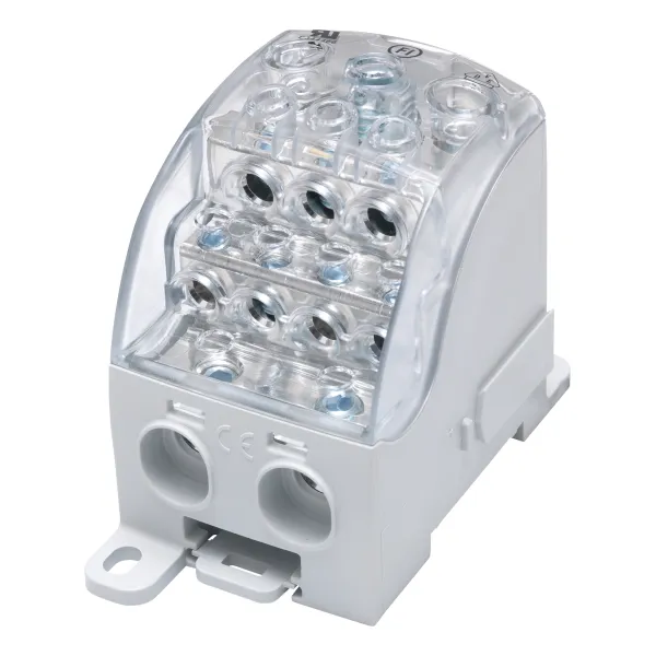 SUB 490 Universal distribution block Al/Cu 82090 SIMBLOCK grey image 1