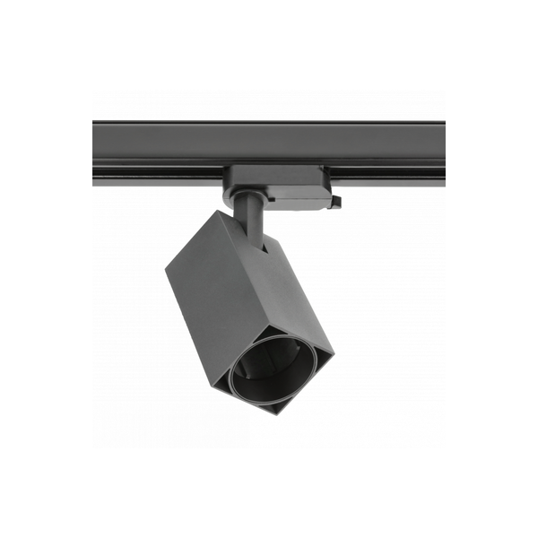 Track luminaire 1-phase LIMA, GU10 Bulb, max. 20 W, AC220-240V, IP20, square, black image 1