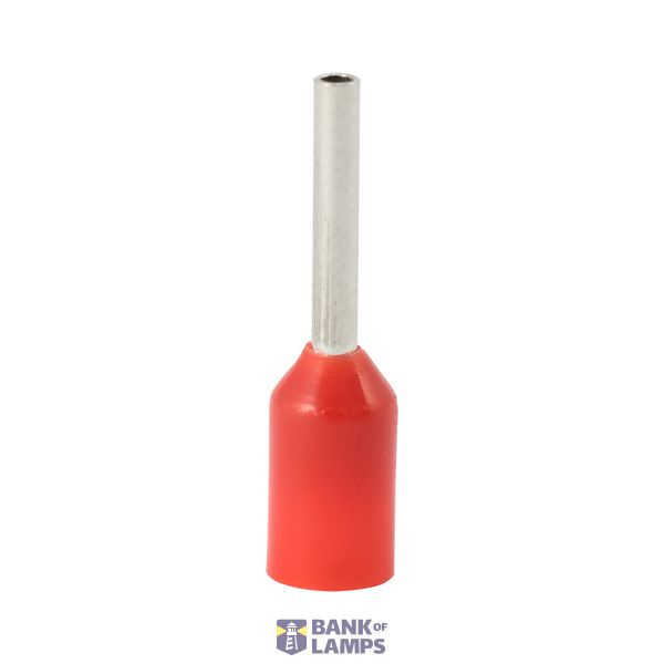 Single insulated sleeve terminal HI 0.5/8-jun, red, Al/Cu image 1