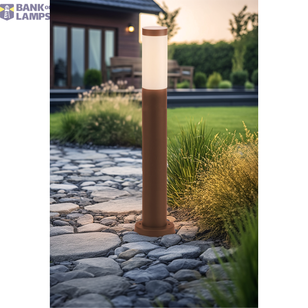 PALETTO LED BAMBOO 800MM CORTEN image 1