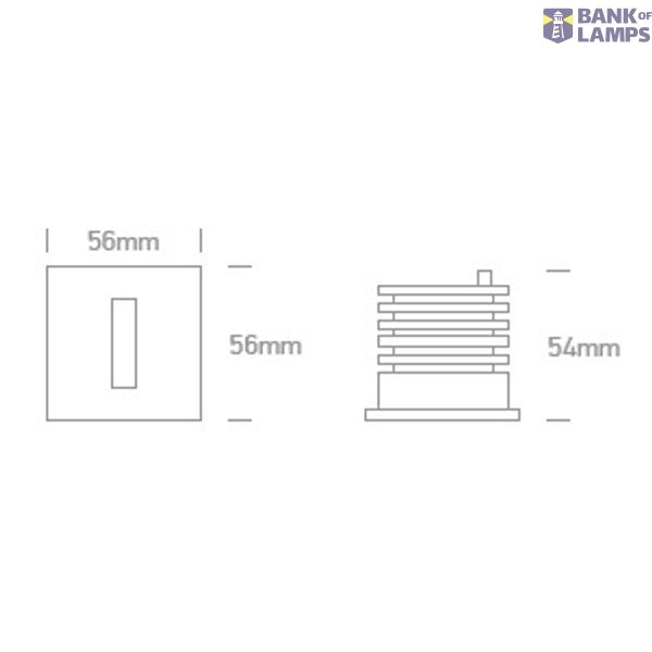 WHITE RECESSED 3W WW DARK LIGHT IP54 350mA image 2