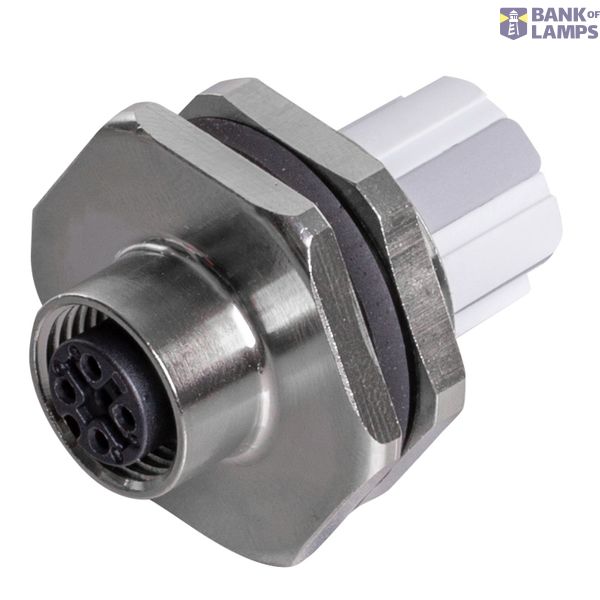 Round plug (field customisable), M12, A-coded, PUSH IN, Number of pole image 1