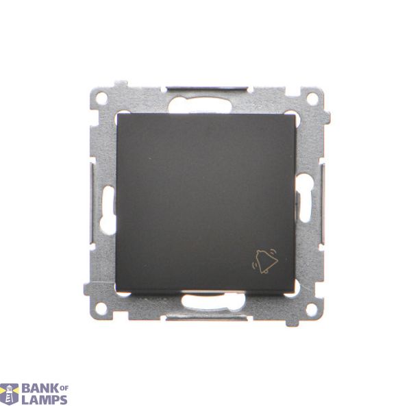 Bell Button, (module), 10AX, quick connection, black matt image 1