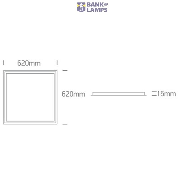 36W CCTV 62x62 FRAME LIGHT IP20 230V image 2