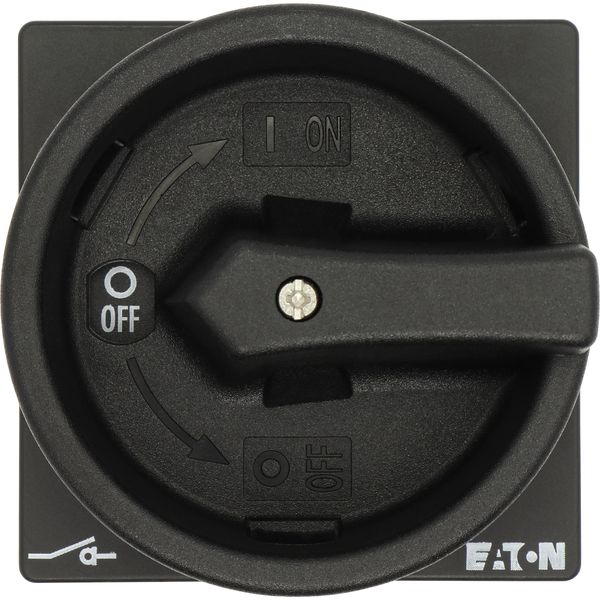 T3-4-15682/EA/SVB-SW Main switch, T3, 32 A, flush mounting, 4 contact unit(s), 6 pole, 1 N/O, 1 N/C, STOP function, With black rotary handle and locking ring, Lockable in image 18