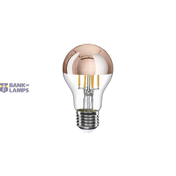 LED Copper Half Sphere Drop Light Bulb A60 7W 650Lm E27 2700K Dimmable - A22 image 1