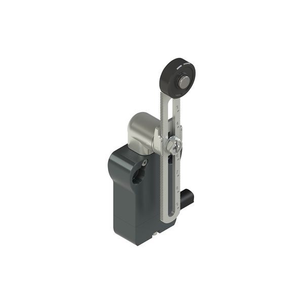 Modular prewired switch with adjustablelength straight metal revolving lever diam. 20 roller image 1