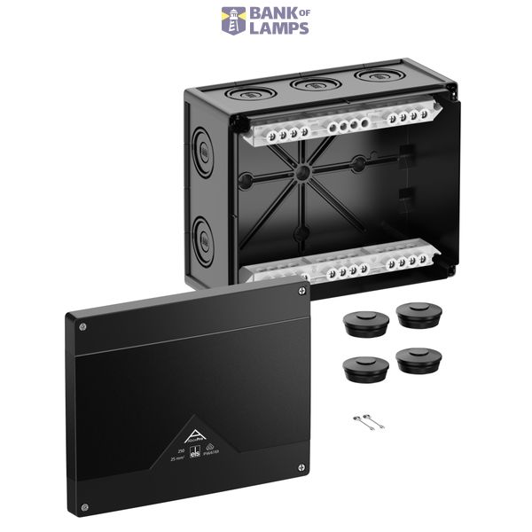Junction box, Type of protection IP66/IP67/IP69, max. 25², IK09, Protection class II, Ui 690V AC, Ui 690V DC, DLG, DNV, VDE, Halogen free image 1