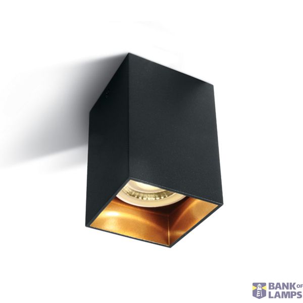 BLACK GU10 10W DARK LIGHT SQUARE image 1