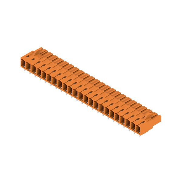 PCB plug-in connector, female header, closed side, THT solder connection, 5.08 mm, Number of poles: 23, 90°, Solder pin length (l): 3.2 mm, tinned, orange, Box image 2