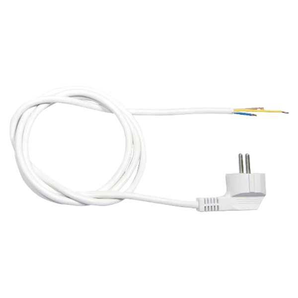 SCHUKO Plug Cable 3m, 3×1.0mm², White image 1