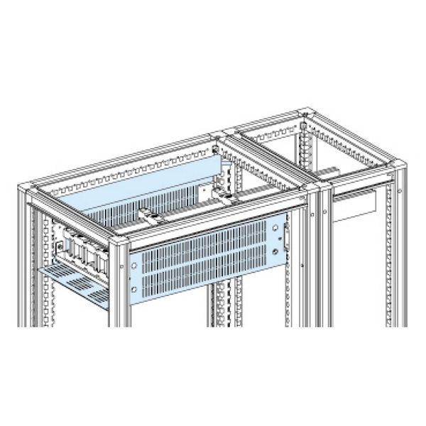 Partition plate, PrismaSet 6300, form 2, 3M, front and rear horizontal partition, for enclosures W700, D500 image 1