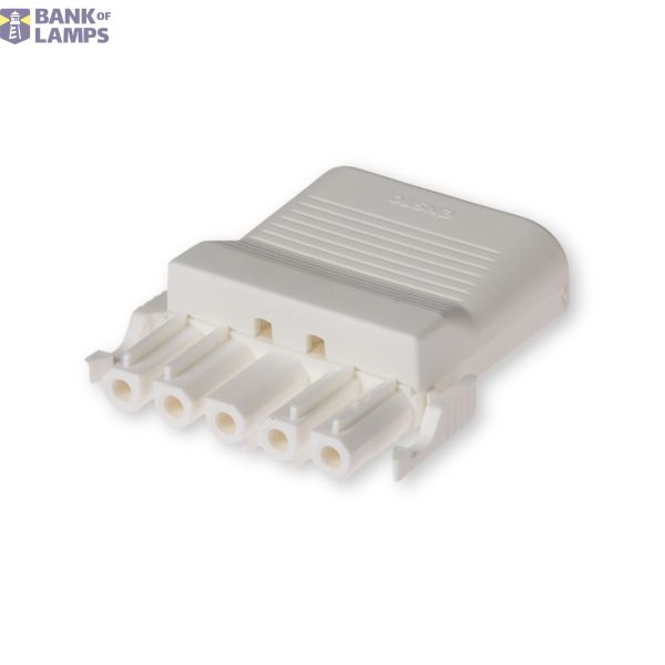 PCB coupler 3p plug, horiz., 1-latch, wht image 3