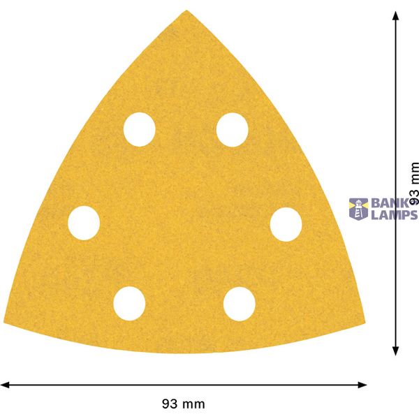 EXPERT C470 Sandpaper for Delta Sanders 93 mm, G 240 5-pc Hook&Loop image 2
