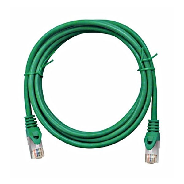 Patchcord RJ45 shielded Cat.6a 10GB, LS0H, green,  3.0m image 1