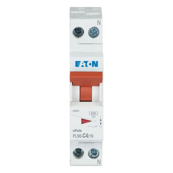 Miniature circuit breaker (MCB), 4 A, 1p+N, characteristic: C image 6