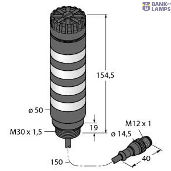 LED Signal Light Tower Light   TL50BLBGYRAQP image 1
