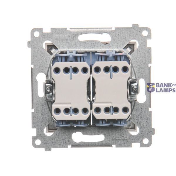 Socket outlet with earthing and shutters, module, 16A, quick connection, champagne matt image 1