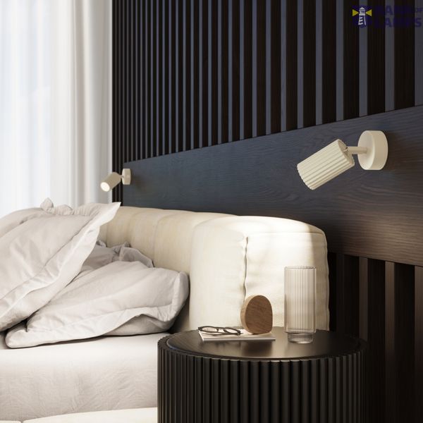 CEILING STRIP WITH TWO MOVABLE BEIGE SPOTLIGHTS FOR HALLWAY, CARBON SERIES 2XGU10 image 7