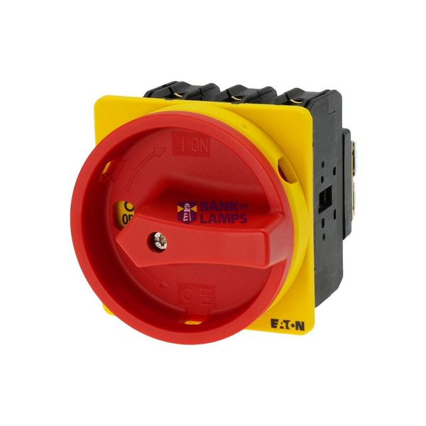 P3 Main switch, 80 A,Flush mounting, 4 pole, Form EA/SVB, Red, Door co image 2