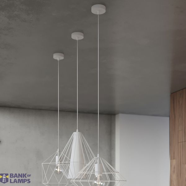 HANGING LAMP UMBERTO WHITE E27 1X60W IP20 image 5