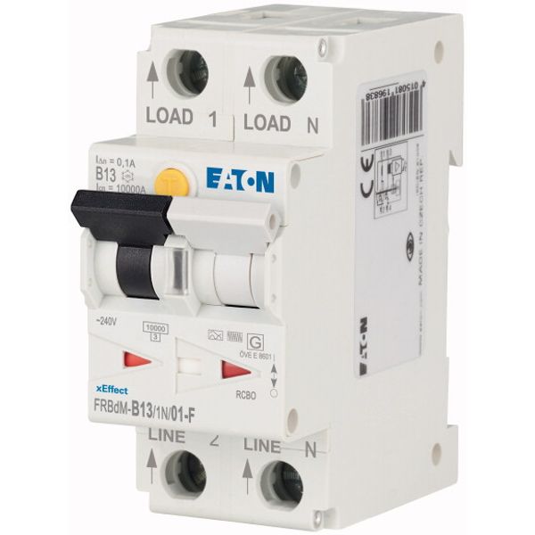 Digital RCD/MCB combination, 13 A, 100 mA, MCB trip characteristic: B, 1p+N, RCD trip characteristic: F image 2