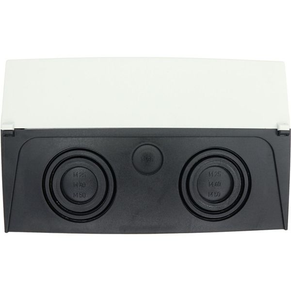 P3-100/I5/SVB-SW Main switch, P3, 100 A, surface mounting, 3 pole, STOP function, With black rotary handle and locking ring, Lockable in the 0 (Off) position image 62