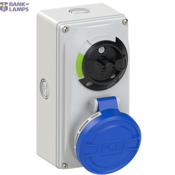 Fixed socket with switch, 32A 3P 6h IP44/54 image 1