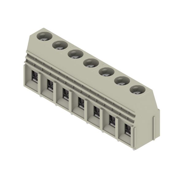Printed circuit board terminals, 10.16 mm, Number of poles: 7, 90°, Solder pin length (l): 4.5 mm, tinned, Pebble grey, Clamping yoke connection, Clamping range, max. : 16 mm², Box image 4