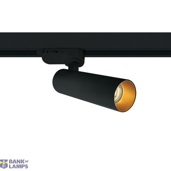 BLACK COB 8W WW TRACK SPOT 230V DARK LIGHT DIMMABLE image 1