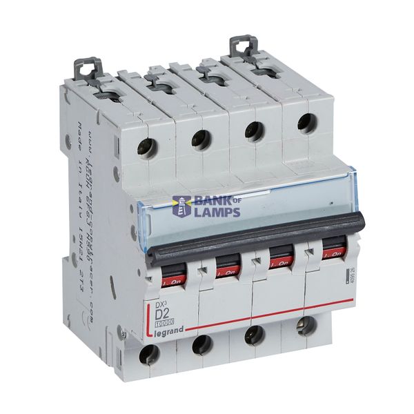MCB - DX³ 10000 - 16 kA - 4P - 400 V~ - 2 A - D curve image 2
