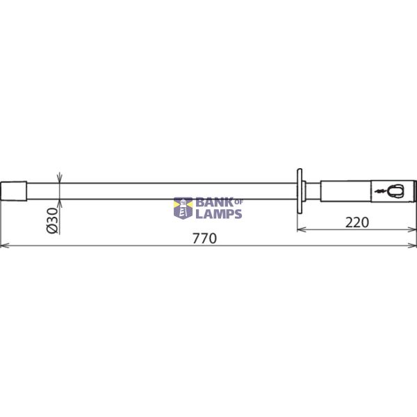 Insulating stick f. PHE4 w. plug-in coupling D 30mm L 770mm image 2