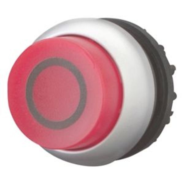 M22-DLH-R-X0 Illuminated pushbutton actuator, RMQ-Titan, Extended, momentary, red, inscribed, Bezel: titanium image 2
