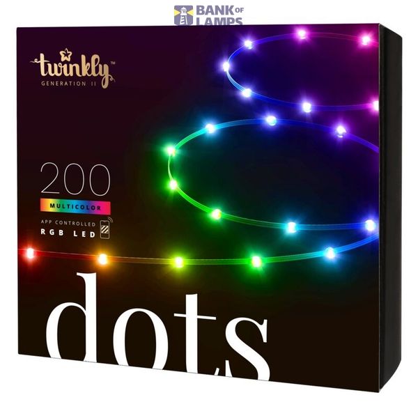 200L RGB Dots Light, 10 meter long, Black, BT+WiFi, Gen II, IP44, Plug F image 1