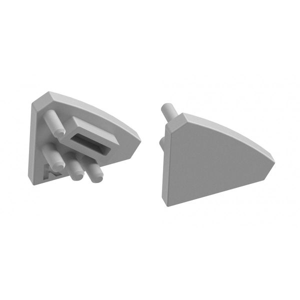 Plug for corner surface-mounted profile GLAX, left 5pcs.+right, (set of 10 pcs.), gray image 1