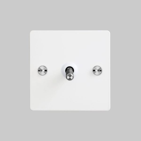 1G TOGGLE / INTERMEDIATE 3-WAY / WHITE / STEEL image 2