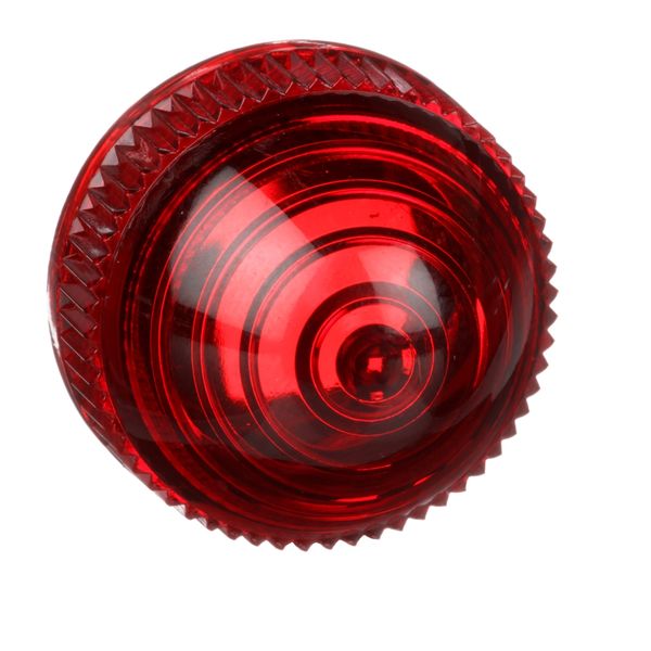 30MM PLASTIC DOMED LENS RED image 1
