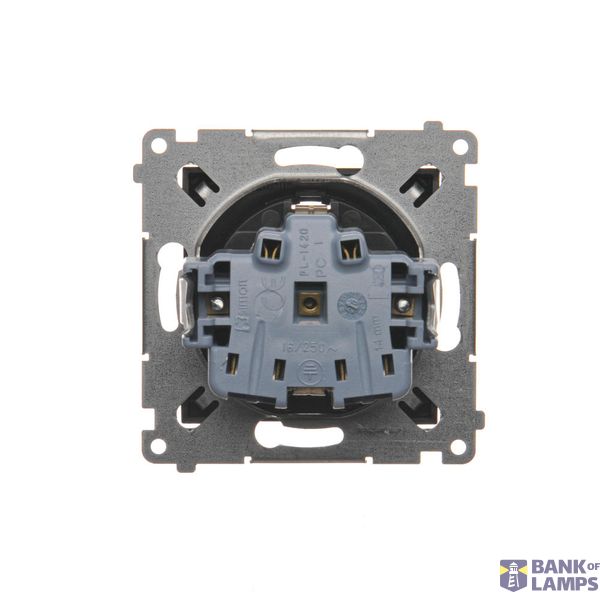 IT/telephone Keystone, diagonal socket cover with descriptive field, (module), Bronze matt, metalic image 1