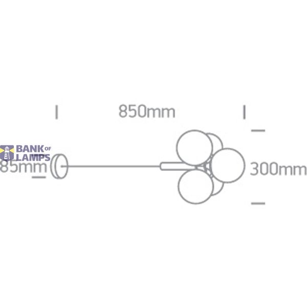 BRUSHED BRASS PENDANT 5x9W G9 100-240v image 2