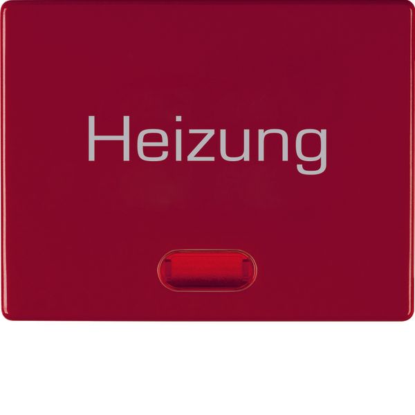 Rocker imprint "Heizung ", redlens , arsys, red glossy image 2