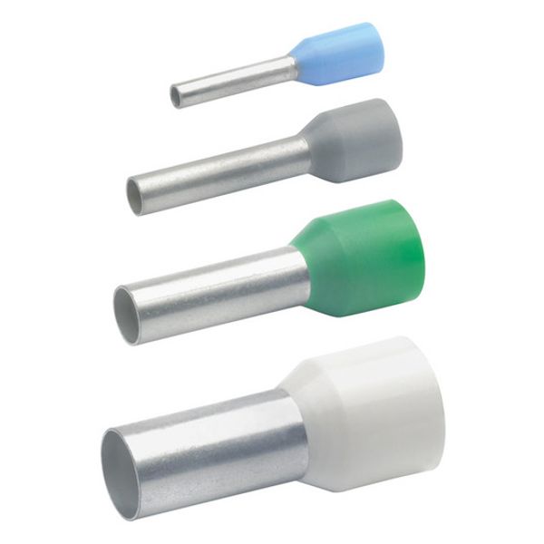 Insulated wire end ferrule, 0.75 mm², 14 mm/8 mm long, DIN 46228/4, light blue, 1708 image 1