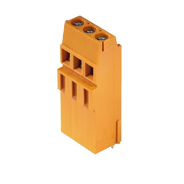 Printed circuit board terminals, 5.08 mm, Number of poles: 3, 90°, Solder pin length (l): 3.5 mm, tinned, Pale green, Clamping yoke connection, Clamping range, max. : 2.5 mm², Box image 4
