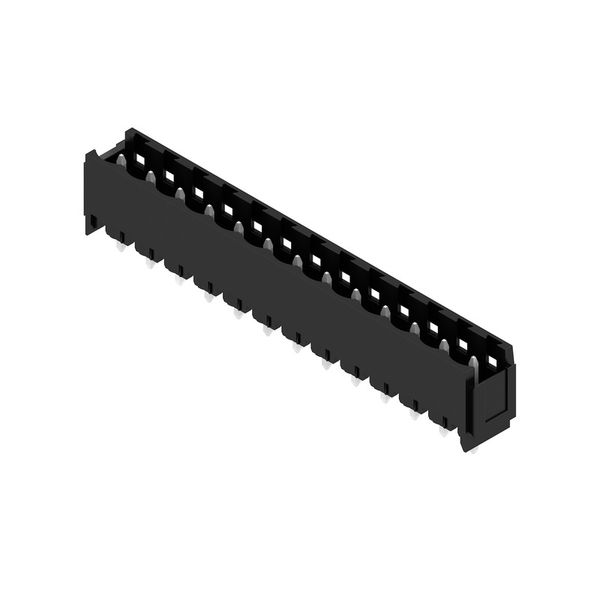 PCB plug-in connector, male header, Dovetails for fixing blocks, THT solder connection, 5.08 mm, Number of poles: 13, 180°, Solder pin length (l): 3.2 mm, tinned, black, Box image 2