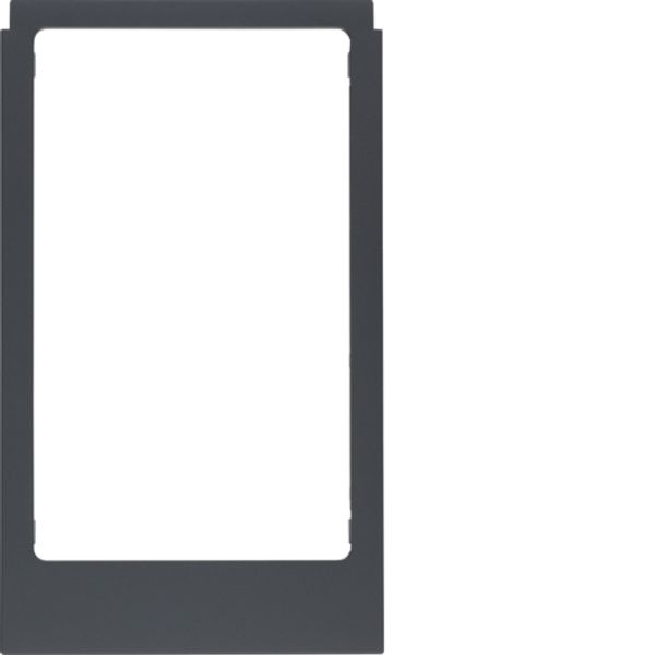 Design frame for KNX Touch Control 3.5", large opening, sharp edges, anthracite, matt image 1
