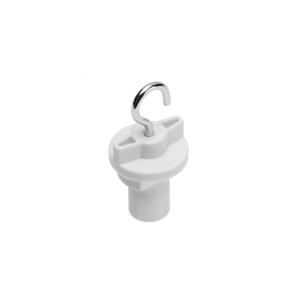 Hook for mounting in track, white image 1