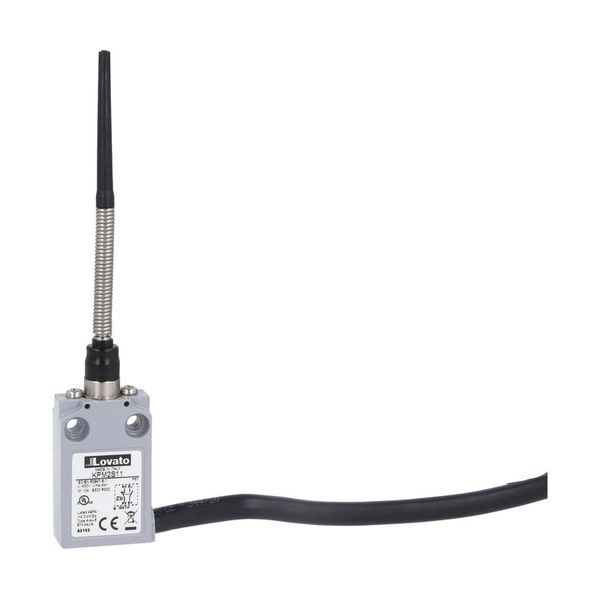Prewired with 2m long cable metal limit switch, K series, wobble stick, omnidirectional. Contacts 1NO+1NC snap action image 1