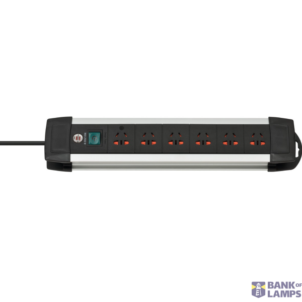 Premium-Line Extension Lead 6way black 2.5m H05VV-F3G1.0 *CN* image 1