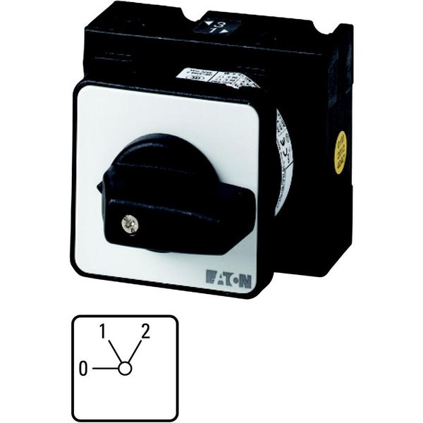 T3-1-91/E step switch for heating, T3, 32 A, flush mounting, 1 contact unit(s), Contacts: 2, 60 °, maintained, With 0 (Off) position, 0-2, Design number 91 image 2