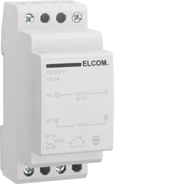 Transformer safety 230V/12V~ 1.5A REG light gray image 1